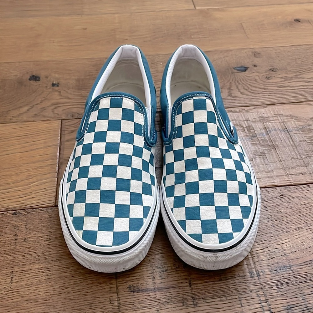 Teal Classic Slip-on Vans (worn twice) ~ size 7